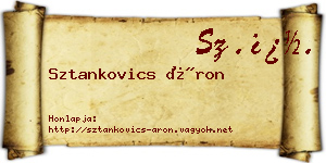 Sztankovics Áron névjegykártya