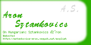 aron sztankovics business card